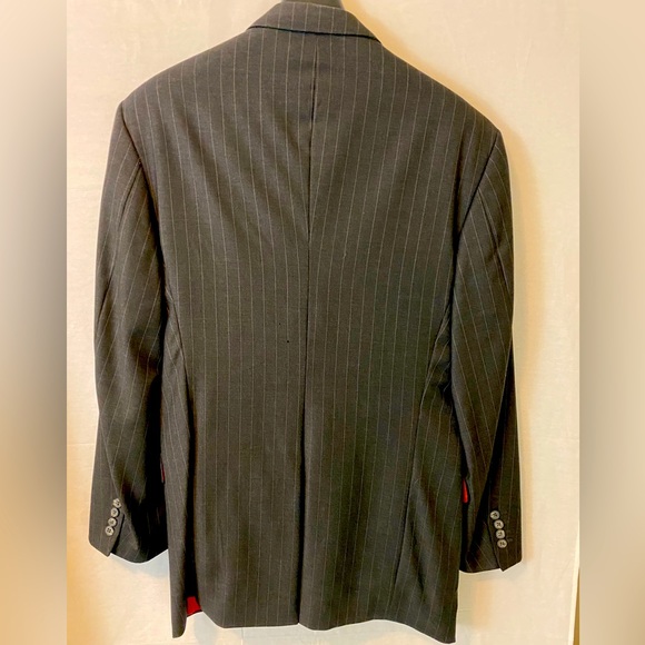 KENNETH COLE - mens blk pinstripe 2pc suit - Picture 3 of 7